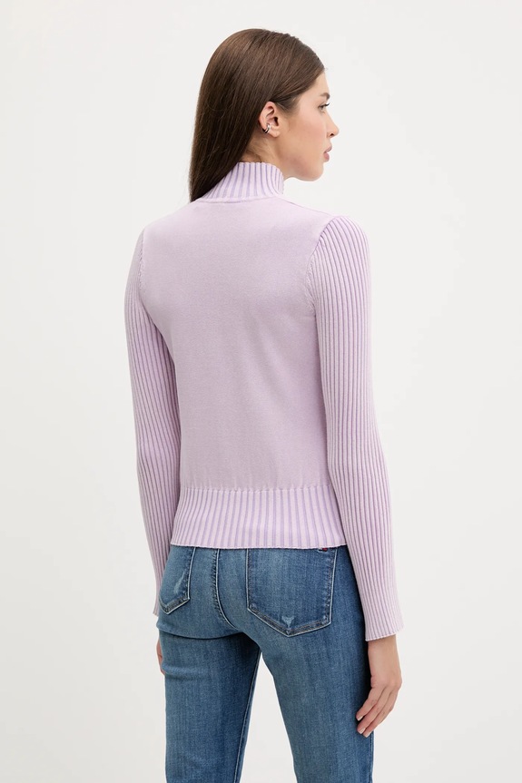 Odzież Karl Lagerfeld Jeans kardigan bawełniany A3W18010 fioletowy