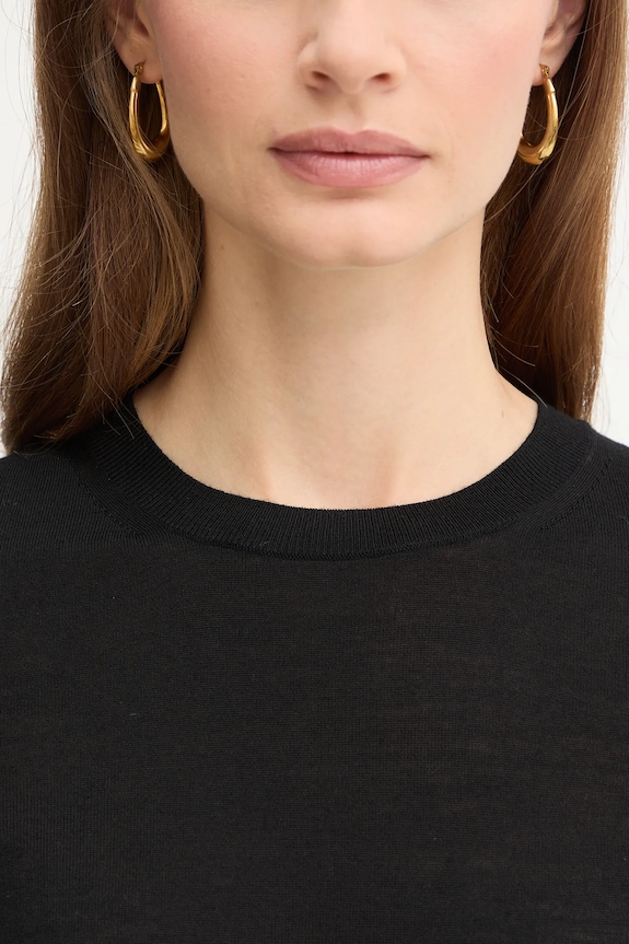 BOSS tricou de lână Farbella 50544996 negru