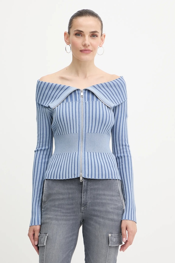 Guess cardigan KATHRYN a maglia fine blu W5YR03.Z30I2