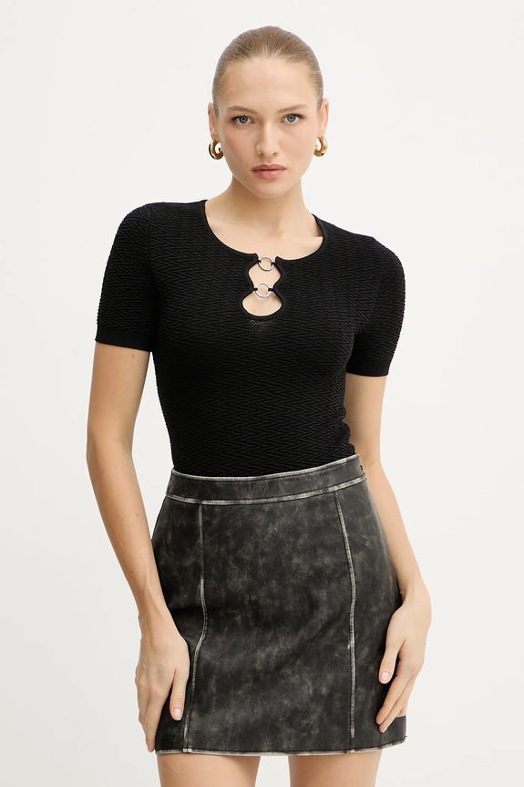 Tričko Guess HELENA slim černá W5YR16.Z3OV0