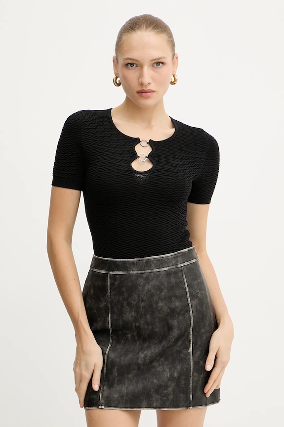 Tričko Guess HELENA slim černá W5YR16.Z3OV0