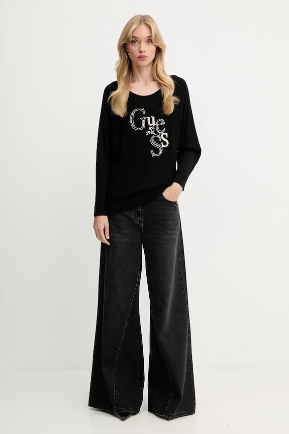 Guess pulóver KASSIDY W5YR22.Z2NQ2 fekete AW25