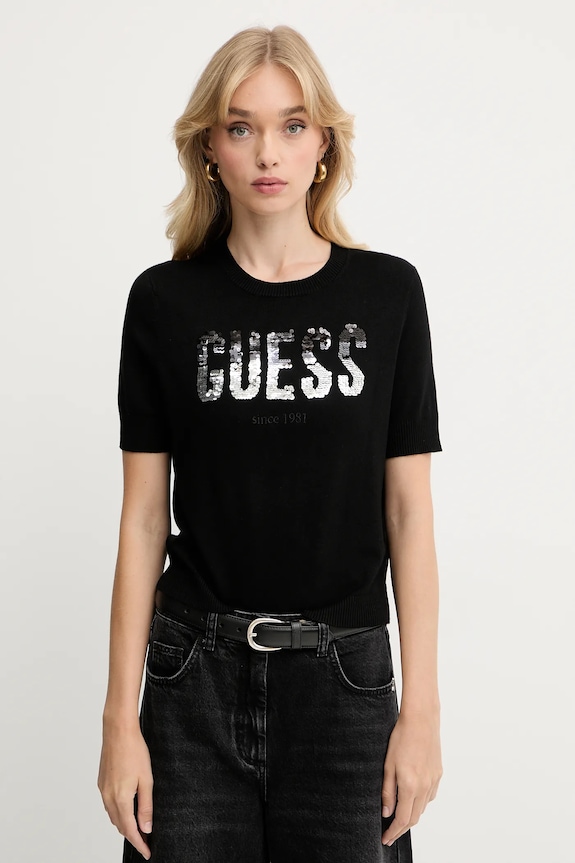 Guess t-shirt LAYLA regular czarny W5YR25.Z2NQ2