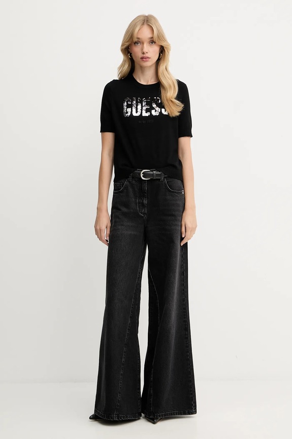 Guess t-shirt LAYLA W5YR25.Z2NQ2 czarny AW25