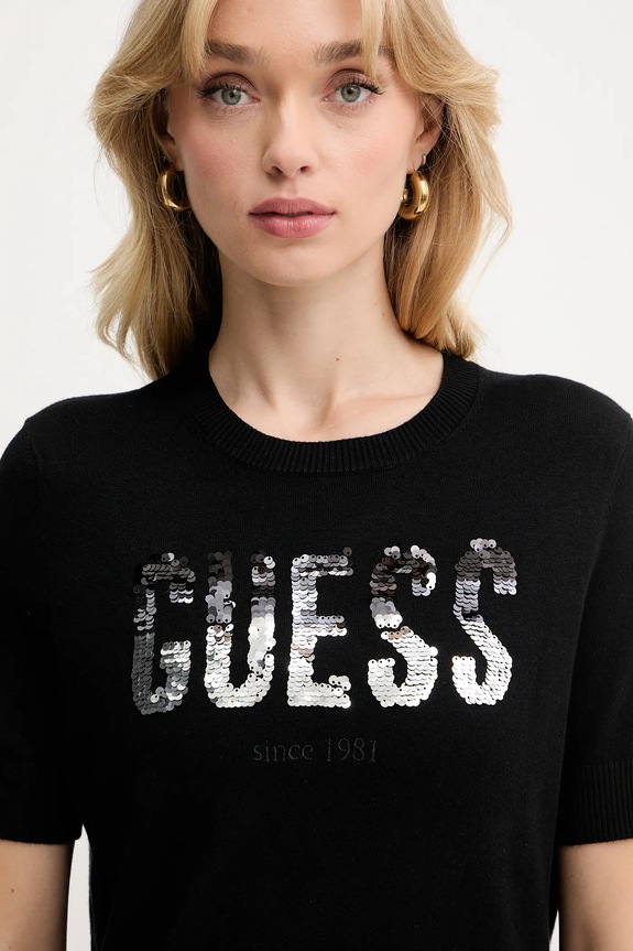 Guess t-shirt LAYLA czarny W5YR25.Z2NQ2