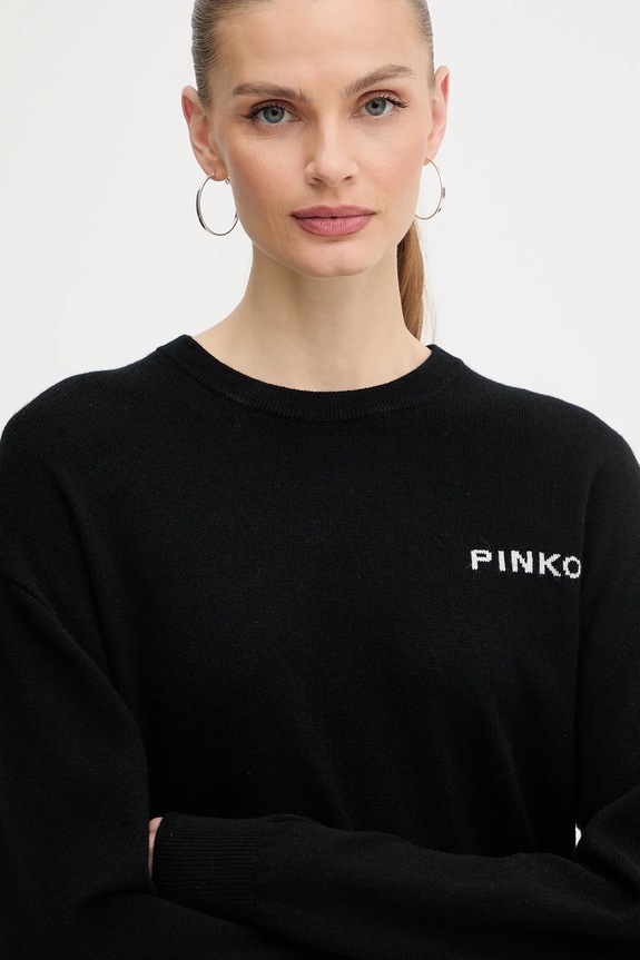 Pinko sweter wełniany czarny 105561.A2SI