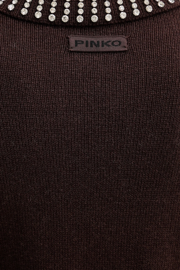 Pinko sweter z domieszką wełny 105530.A2S4 brązowy