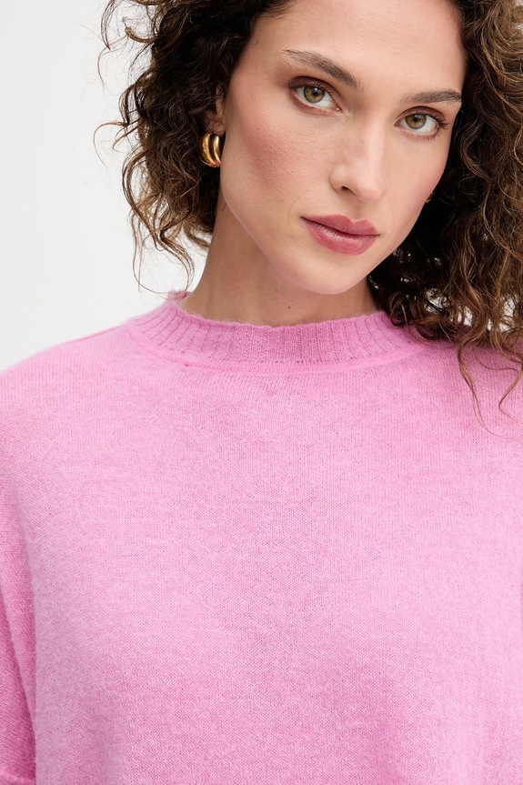 Pinko sweter wełniany fioletowy 105749.A2UN