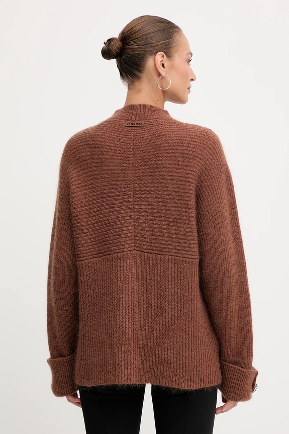 Odzież Pinko sweter z domieszką wełny 105563.A2S5 brązowy