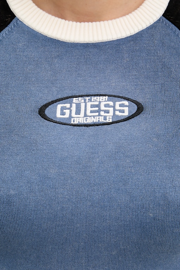 Tričko Guess Originals W5YR44.Z2YJ2 modrá