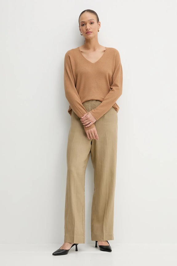 OUI sweter 93708 brązowy AW25