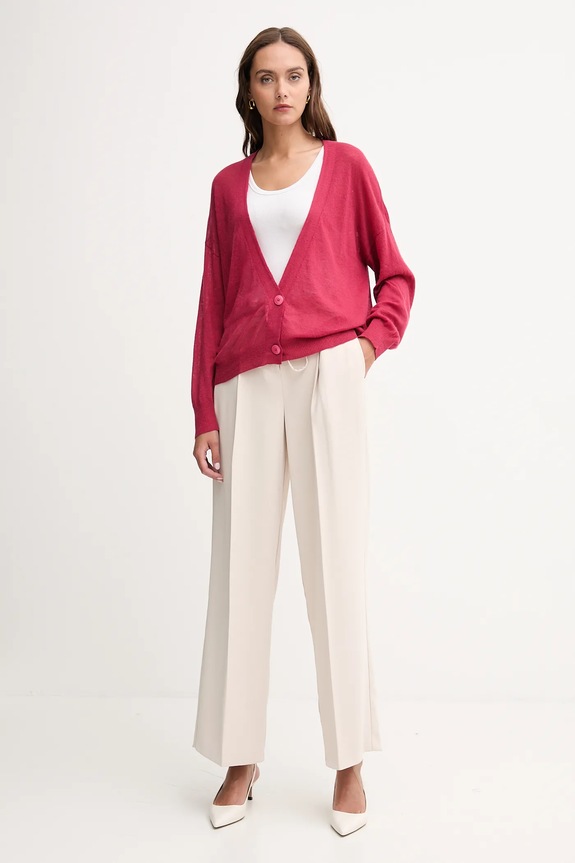Vlnený kardigán United Colors of Benetton 109PD6056 ružová AW25