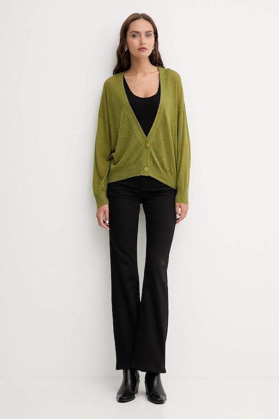 Vlnený kardigán United Colors of Benetton 109PD6056 zelená AW25