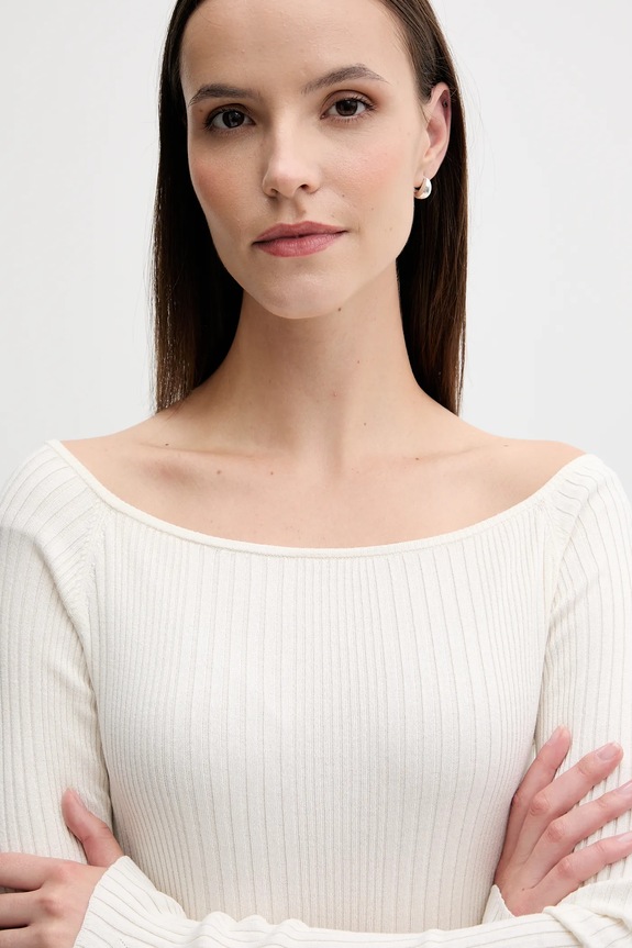 Πουλόβερ United Colors of Benetton μπεζ 16UYD10E7