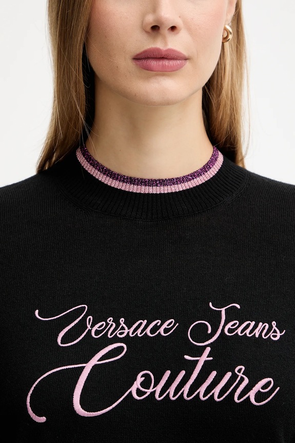 Versace Jeans Couture maglione in lana 79HAFM20.CMH62 nero