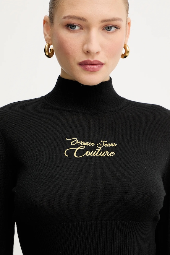 Versace Jeans Couture sweter z dodatkiem wełny czarny 79HAFMH8.CMH62