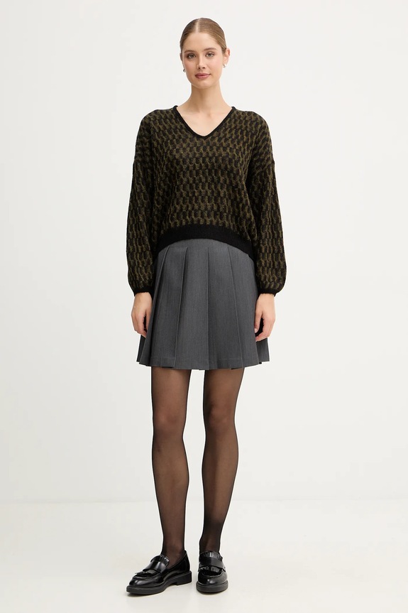United Colors of Benetton pulover din amestec de lână 1012E403C verde AW25