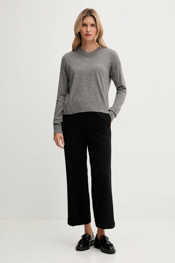 Pulover s dodatkom vune United Colors of Benetton 102HD4032 siva AW25