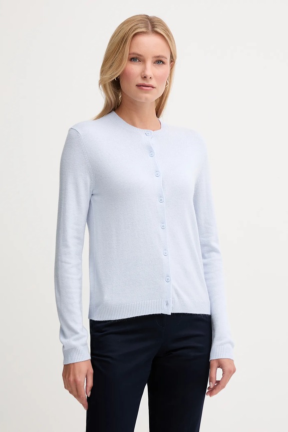 Kardigan s dodatkom vune United Colors of Benetton tanka plava 102HD502B