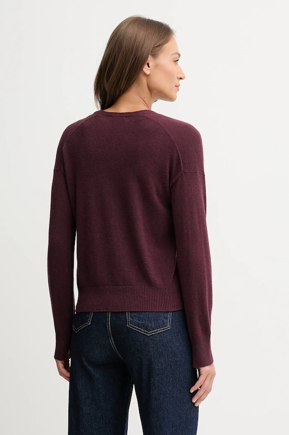 Ruházat United Colors of Benetton gyapjú kardigán 102HD6052 burgundia