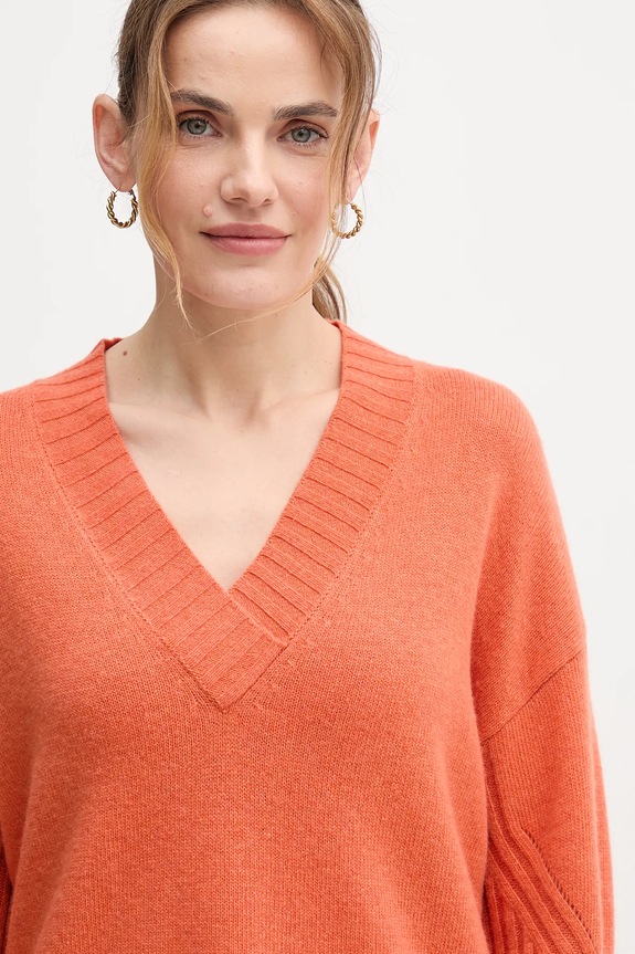 Свитер с добавлением шерсти United Colors of Benetton оранжевый 1244D403A