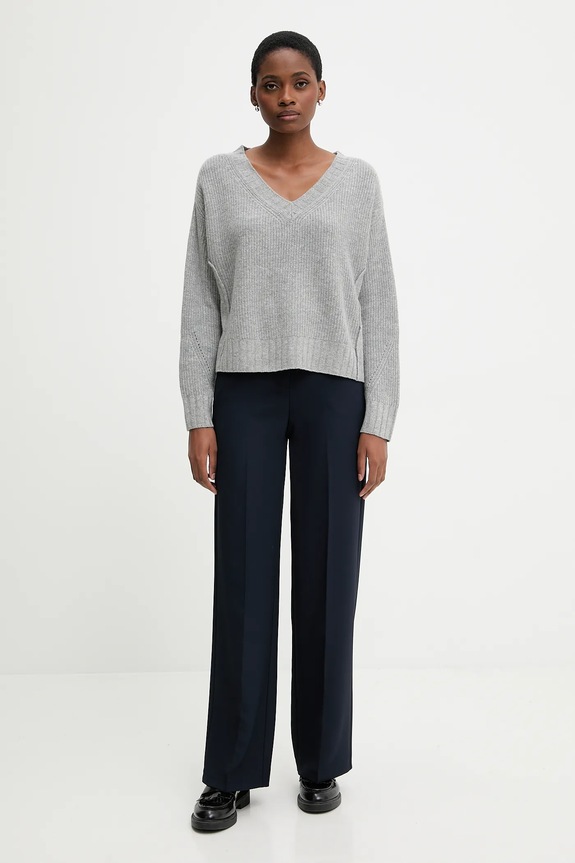 United Colors of Benetton pulover din amestec de lână 126WD402Z gri AW25