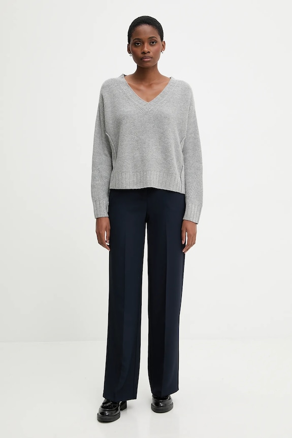 United Colors of Benetton pulover din amestec de lână 126WD402Z gri AW25