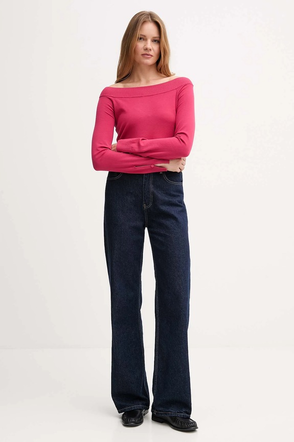 United Colors of Benetton pulóver 1W2AD10E0 rózsaszín AW25