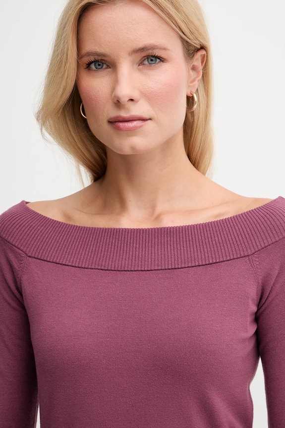 Πουλόβερ United Colors of Benetton μωβ 1W2AD10E0