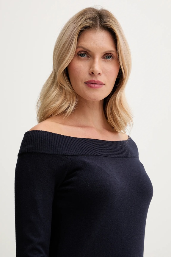 Pulover United Colors of Benetton mornarsko plava 1W2AD10E0