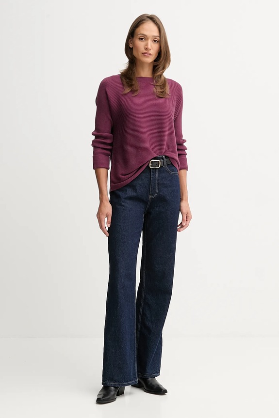 Pulover z dodatkom volne United Colors of Benetton 1Y6SD10CH vijolična AW25