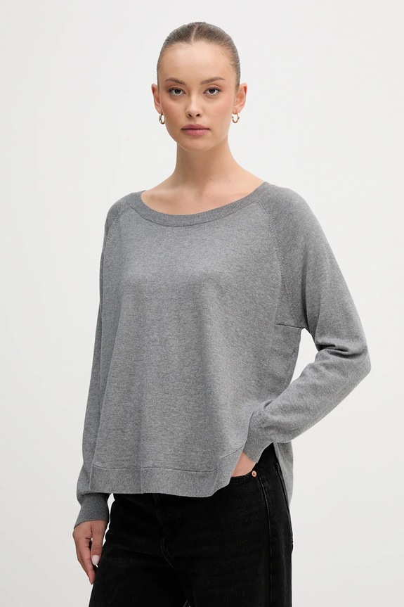Свитер с добавлением шерсти United Colors of Benetton тонкий серый 1Y6SD10EG