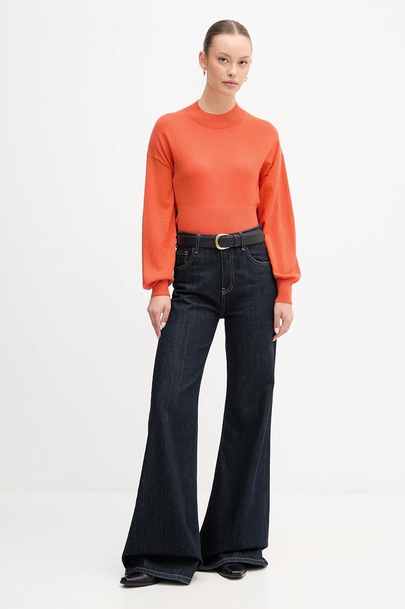 Свитер с добавлением шерсти United Colors of Benetton 1Y6SD2041 оранжевый AW25