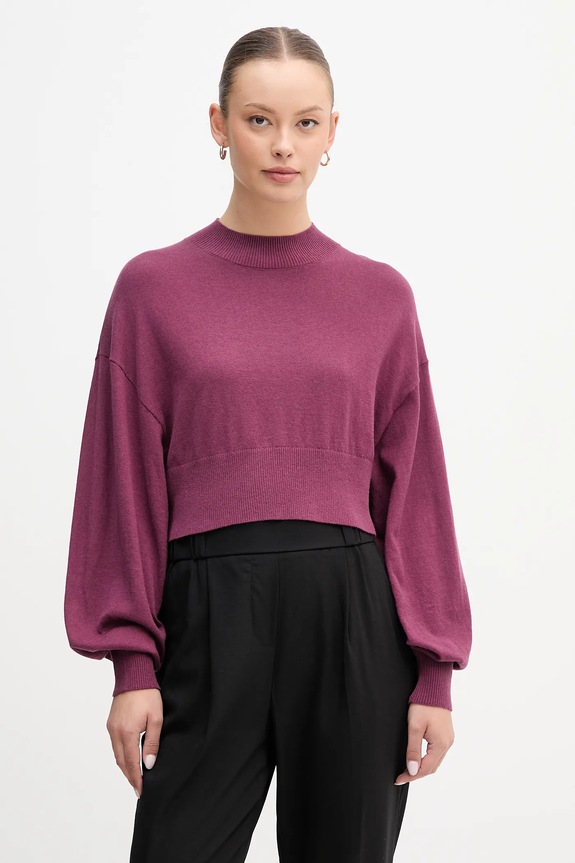 Свитер с добавлением шерсти United Colors of Benetton тонкий фиолетовой 1Y6SD2041
