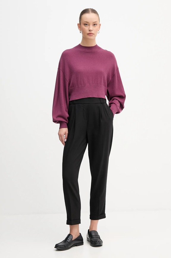Свитер с добавлением шерсти United Colors of Benetton 1Y6SD2041 фиолетовой AW25