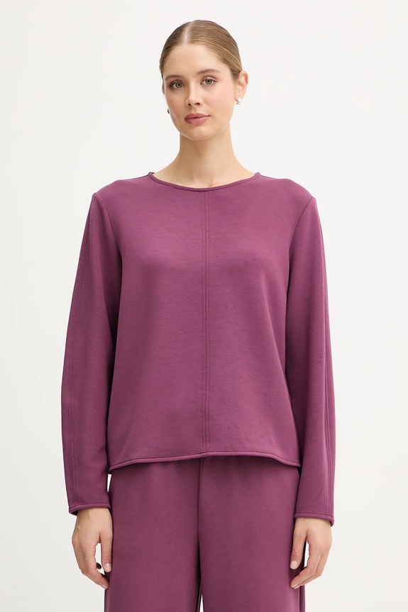 Mikina United Colors of Benetton s elastanom fialová 3QAFD10AU