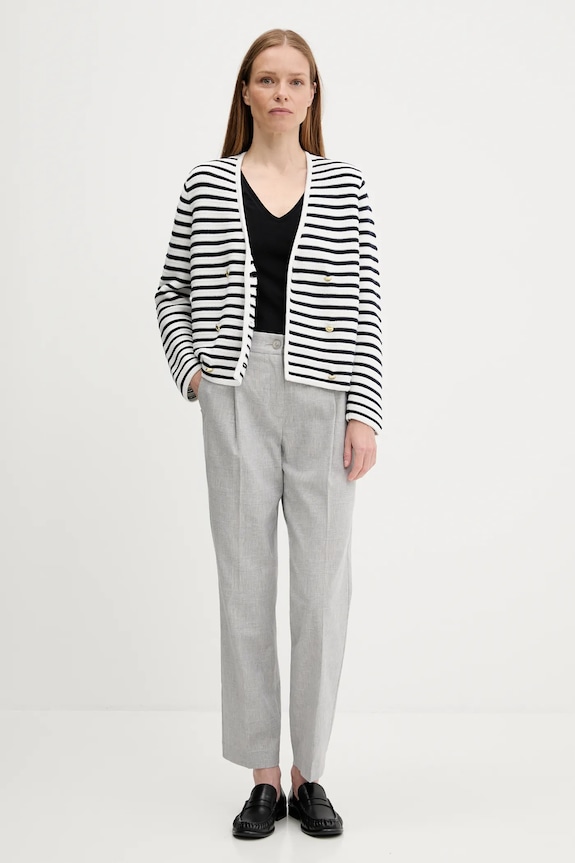 Pamučni kardigan Barbour ABBY LKN1650 mornarsko plava AW25