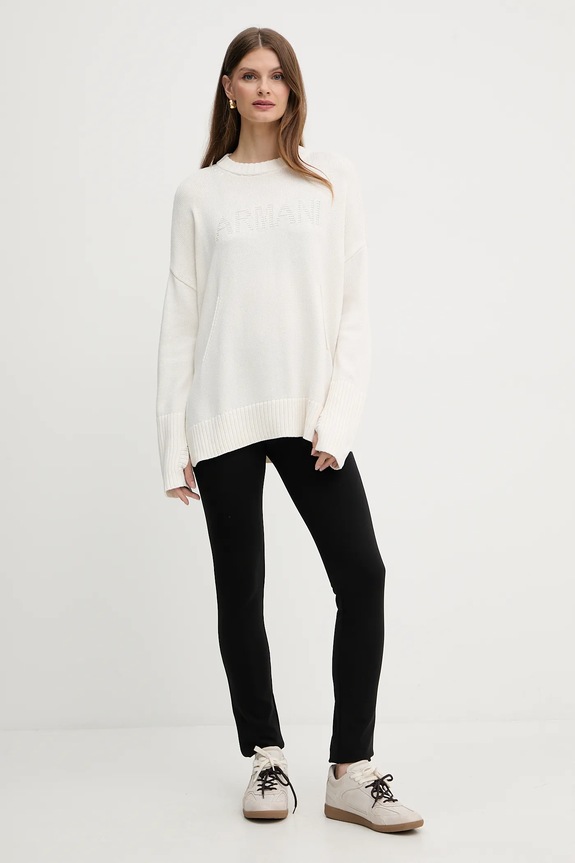 Armani Exchange sweter bawełniany XW000760.AF16552 beżowy AW25