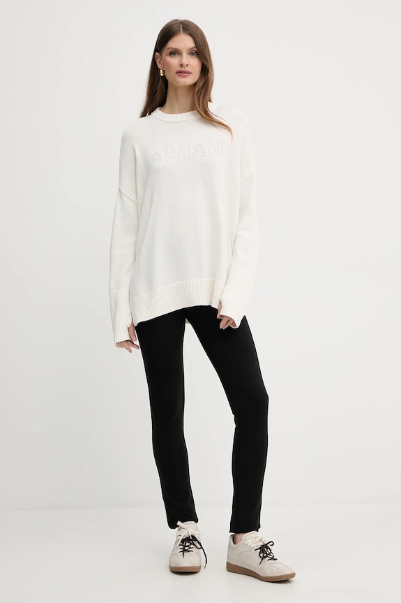 Armani Exchange sweter bawełniany XW000760.AF16552 beżowy AW25
