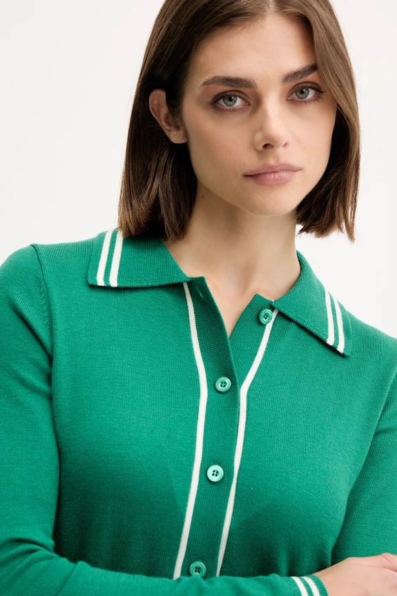 Guess Jeans cardigan din amestec de lână verde W5YR32.Z3HO2