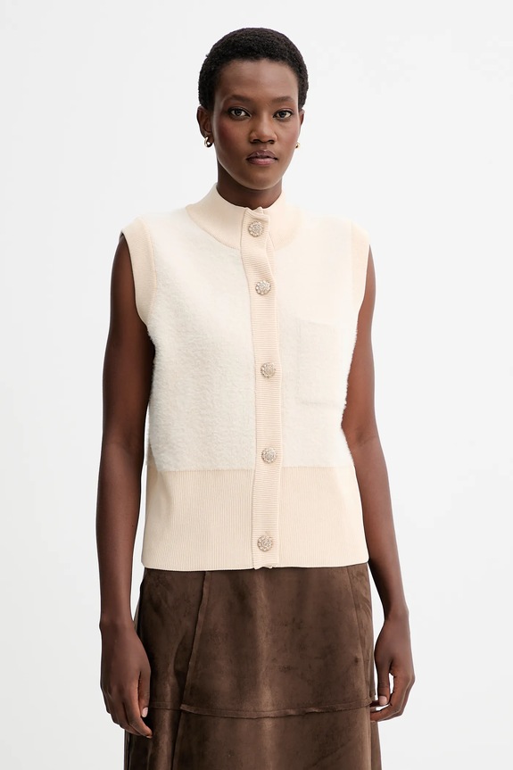 Blugirl Blumarine vestă uni bej RF5236.MA39R