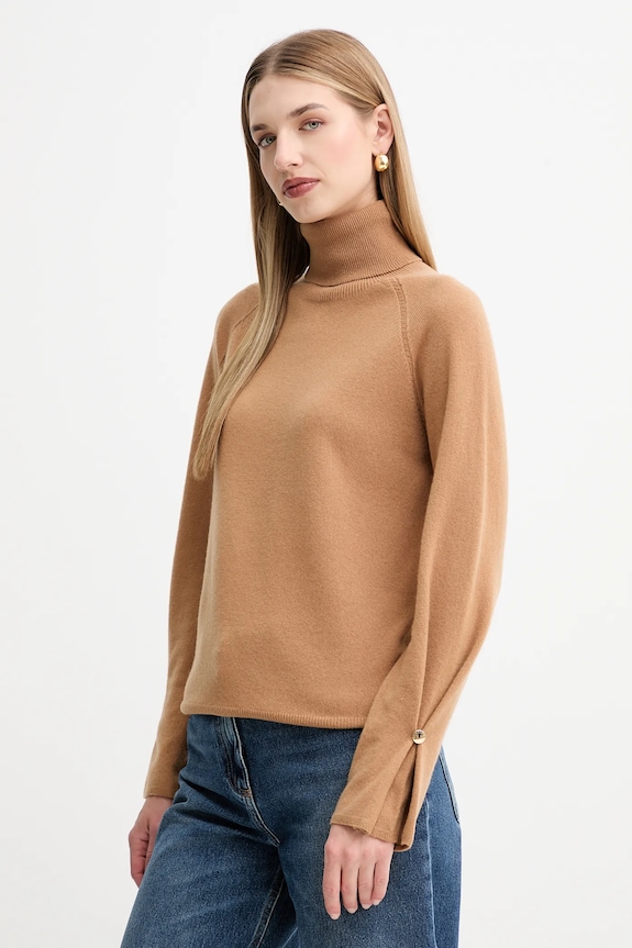 Fracomina sweter wełniany beżowy FR25WT7013K47301