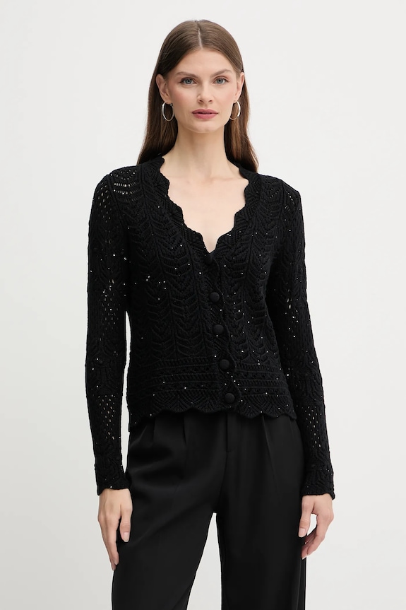 Fracomina cardigan fixat negru FS25WT8016K53801