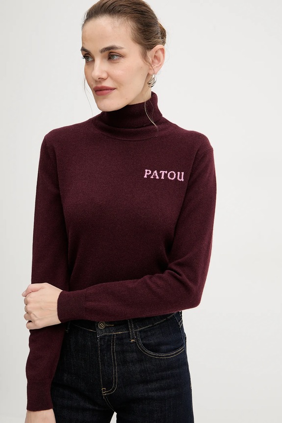 Шерстяной свитер Patou бордо KN3088041