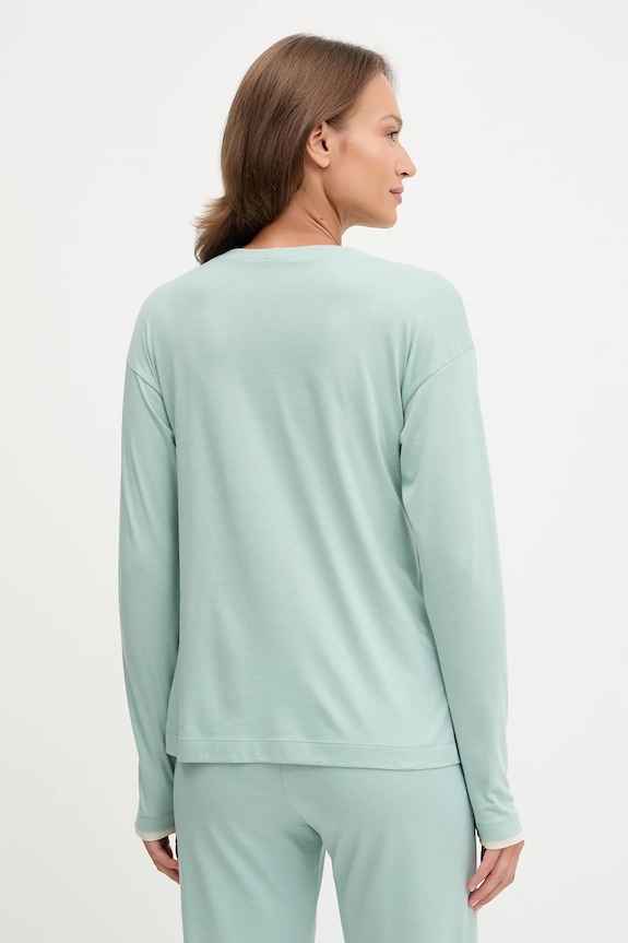 Îmbrăcăminte United Colors of Benetton longsleeve de pijama 3Y5E3M07Q turcoaz