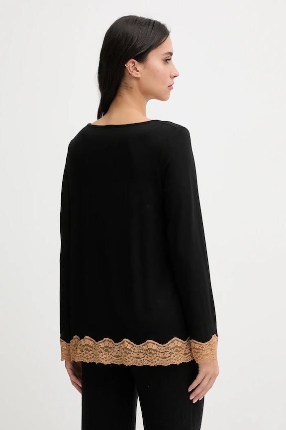Îmbrăcăminte United Colors of Benetton longsleeve de pijama 3Z123M07X negru