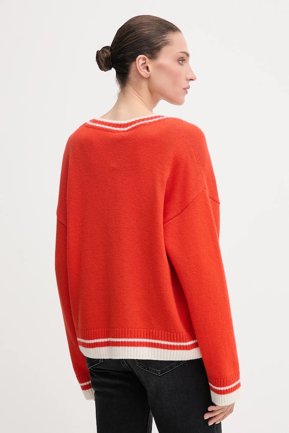Îmbrăcăminte MSGM cardigan din lână 3941MDM218.257785 portocaliu