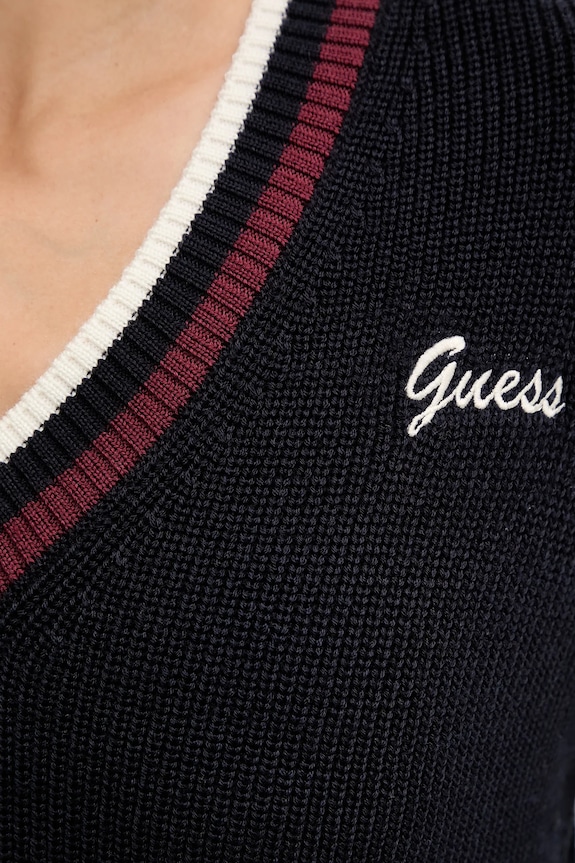 Guess sweter z dodatkiem wełny SABINA V5BR01.Z1152 granatowy