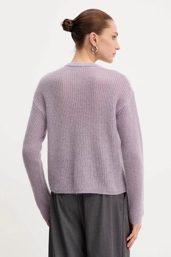 Odzież MM by Max Mara kardigan z dodatkiem wełny MEANDRO 2526346028600 fioletowy