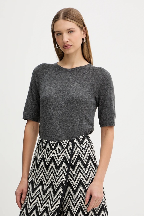 Vlnené tričko MM by Max Mara YEN melanž sivá 2526366198600